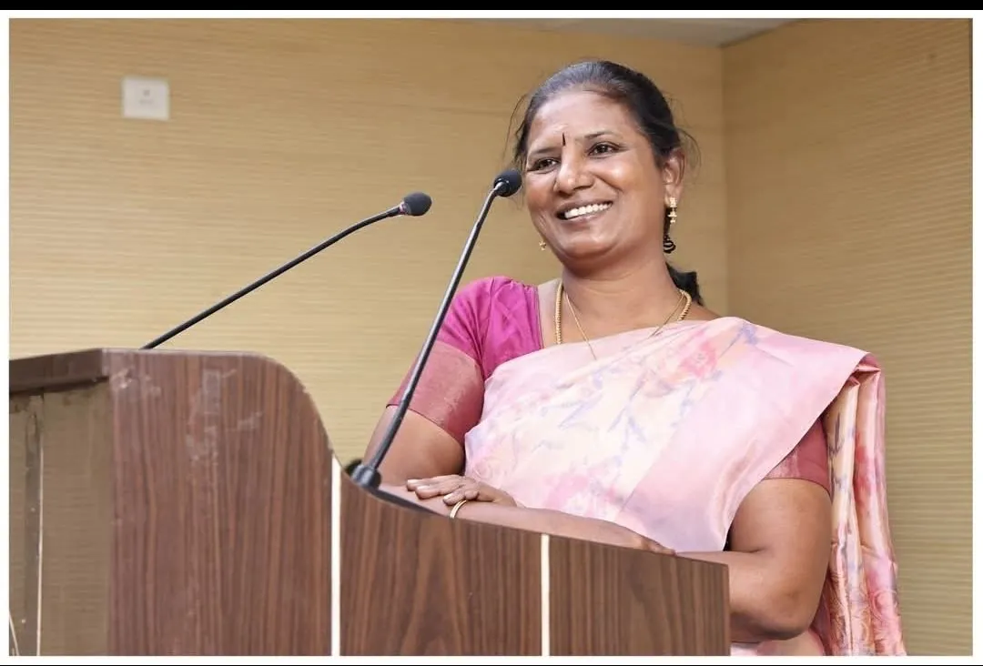 Dr. B. Thanuja speaking at the TN-RISE event